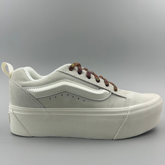Vans Shoes - Vans Knu Stack Women Size 7 Off White Chunky Platform Skate Shoes Sneakers NEW